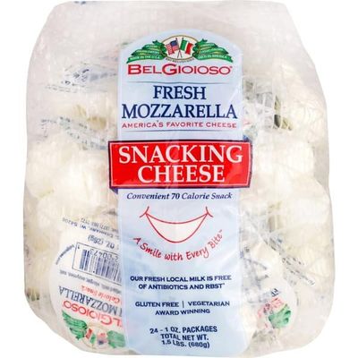 Fresh Mozzarella Snacking Cheese, 1 oz, 24-count,Fresh Mozzarella Snacking Cheese