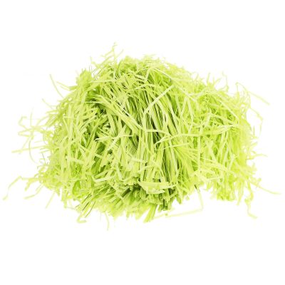BEBEMOKO Green Raffia Paper Shreds Basket Filler 500g Pack Crinkle Cut Packaging Box Filling Decorative Stuffing for Wrapping and Shipping
