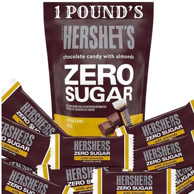 Zero Sugar Chocolate Candy Bag, Zero Sugar Assorted Flavors, for Special Occasions 1 Pound, Includes SPECIAL Dark Chocolate, Milk Chocolate, Caramel Filled Candies,and almond (Almond)