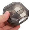 SOLUSTRE Portable Weekly Pill Organizer with 4 Separate Compartments, Small Gray Travel Medicine Case, Moisture-Proof Mini Daily Pill Container for Purse and On-the-go Medication Storage view 3