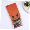 ARTSEWPLY Halloween Pumpkin Candy Storage Bags 240pcs (2 Packs of 120pcs) with Tie Wires, Plastic Wrapping Pouches for Treats, Party Favors, and Festival Packaging view 4