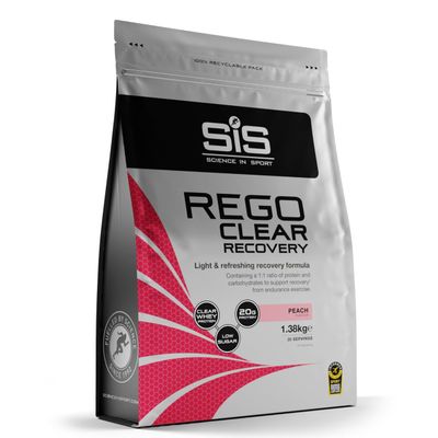 SiS REGO Clear Recovery, 20g Protein Powder, Peach, 3 lb, 30 servings