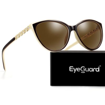EYEGUARD Bifocal Reading Sunglasses for Women,Stylish Sun Readers Glasses UV400 Protection Outdoor Reading Glasses +2.75