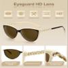 EYEGUARD Bifocal Reading Sunglasses for Women,Stylish Sun Readers Glasses UV400 Protection Outdoor Reading Glasses +2.75 view 3