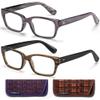 EYEGUARD 2 Pack High Magnification Reading Glasses for Women Stylish Spring Hinge Ultra Clear Power Readers +7.00 view 1