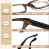 EYEGUARD 2 Pack High Magnification Reading Glasses for Women Stylish Spring Hinge Ultra Clear Power Readers +7.00 view 3