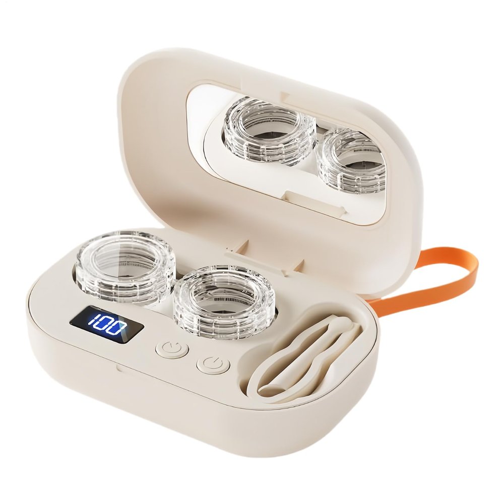 Contact Lens Cleaner Machine, Rechargeable Ultrasonic Contact Lens Cleaner, Ultrasonics ContactLens Cleaning Machine, Portable Ultrasonic Electric Daily Supplies, for Home Travel