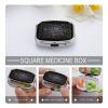 Math Formula Pill Organizer with 2 Compartments Metal Square Pill Case Small Pill Box Portable Medicine Box Slim Travel Pill Container Medicine Organizer for Daily Use view 4