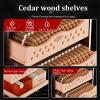 50L Electric Cigar Humidor Cabinet with Silent Heating Cooling System Spanish Cedar Wood Shelves Drawer for Cigars Storage view 2