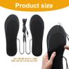 1Pair Heated Insoles USB Rechargeable, DIY Customizable Warm Insoles for Winter Outdoor, Size 40-46 view 3
