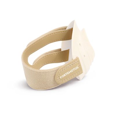 FORTEMOTUS CMC Thumb Brace Replacement Straps, Durable Faux Leather Straps, Soft and Comfortable, Fits Left and Right Hands, (Beige, Large)