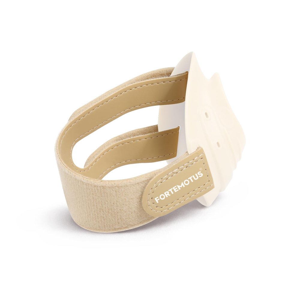 FORTEMOTUS CMC Thumb Brace Replacement Straps, Durable Faux Leather Straps, Soft and Comfortable, Fits Left and Right Hands, (Beige, Large)