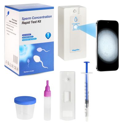 2 in 1 Sperm Microscope & Sperm Concentration Test at-Home Fertility Screening to Measure Progressive Motile Sperm, Easy Male Fertility Check