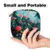 Period Bag for Purse Mushroom, Sanitary Napkin Storage Bags, First Period Kit Feminine Holder, Menstrual Pads Pouch with Zipper, Tampon Pouch for Teen Girls School view 2