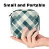 Classical Grid Pattern Sanitary Napkin Storage Bag, Sanitary Pad Tampon Storage Purse, Large Capacity Period Bags with Zipper, Pads Pouch for Feminine Product view 2