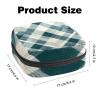Classical Grid Pattern Sanitary Napkin Storage Bag, Sanitary Pad Tampon Storage Purse, Large Capacity Period Bags with Zipper, Pads Pouch for Feminine Product view 3