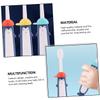 Abaodam Cartoon Toothbrush 3pcs Soft Bristles Manual Teeth Cleaning Brush for Ages 3-12 with Blue, Yellow, Red Handles, Pediatric Dental Care Tool for s Oral Hygiene Random Color view 3