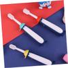 Abaodam Cartoon Toothbrush 3pcs Soft Bristles Manual Teeth Cleaning Brush for Ages 3-12 with Blue, Yellow, Red Handles, Pediatric Dental Care Tool for s Oral Hygiene Random Color view 4