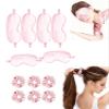 12Pcs Silk Sleep Masks Satin Eye Mask Silky Eyes Cover Blindfold Eyeshade Hair Ties Scrunchy Travel Bridesmaids Gifts view 1