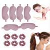 12Pcs Silk Sleep Masks Satin Eye Mask Silky Eyes Cover Blindfold Eyeshade Hair Ties Scrunchy Travel Bridesmaids Gifts view 1