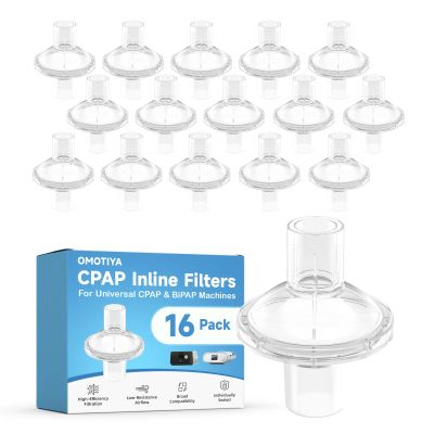 16-Pack CPAP Inline Filters, Universal Filters for CPAP & BiPAP Machines, Compatible with CACP Machine Size 22mm & 25mm CPAP Tube, CPAP Supplies & CPAP Accessories