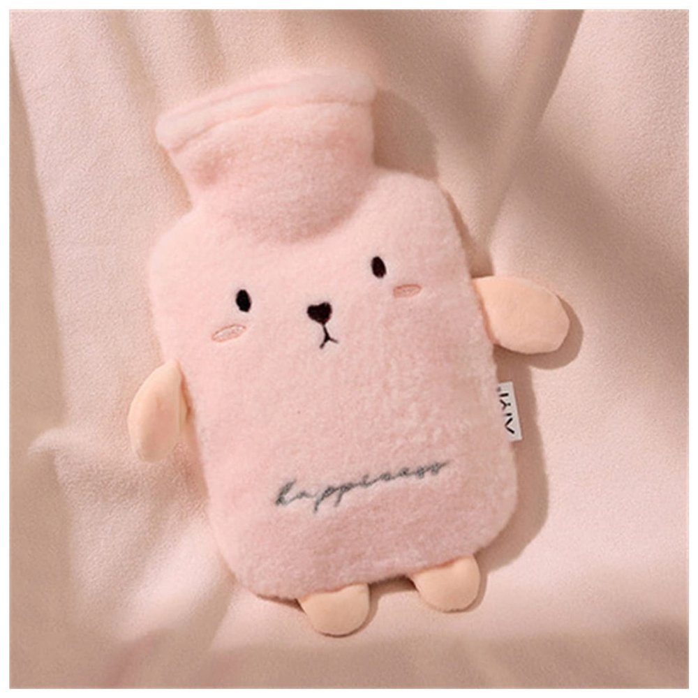 1000Ml Cute Pig Bunny Hot Water Bottle Water-Filled Warm Bag Compress Belly Size Plush Baby Girl Warmer(500ml)
