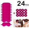 24Pcs Satin Eye Mask Silk Sleep Masks Silky Eyes Cover Blackout Blindfold Eyeshade Scrunchies Hair Ties Travel Wedding Gift view 2