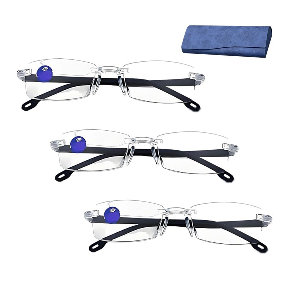 2026 New Intelligent Dual Focus Glasses for Women, Auto Focus Glasses Self Adjusting, Auto Adjusting Glassess (3Pcs*White,+1.5)