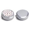 VAFZASC Round 3 Compartment Pill Organizer Sunmmer Colorful Ice Cream Cake, Cute Metal Pill Case with Mirror for Purse Pocket view 3