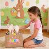Artiglow Custom Easter Bunny Basket with Name for Girls Boys, Personalized Easter Bucket Tote Bags with Rabbit Ears for Egg Hunts, Spring Party Decorations Candy Gifts Burlap Bag 2026, Style-6 view 2