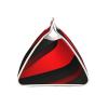 Red Black Tissue Box Cover Rectangle, PU Leather Tissue Box Holder Stylish Facial Tissue Case Modern Decorative Facial Paper Organizer Dispenser for Tabletop, Bathroom, Car view 3