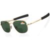 LianSan Polarized Bifocal Sunglasses Men Women, Aviator Metal Sun Readers UV400 Anti-Glare Driving Fishing Golf(Gold,3.0x) view 1