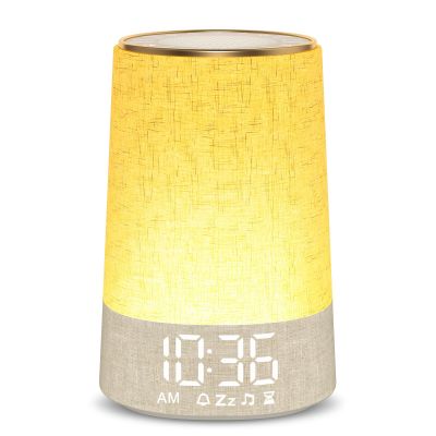 AFEXOA Sunrise Alarm Clock with Wake Up Light, White Noise Machine with 30 Soothing Sounds, Dimmable Display, Night Light for Bedroom, Heavy Sleepers, Adults & Kids