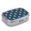 VAFZASC Purse Pocket Pill Box Cute Fox Christmas 2 Compartment, Cute Metal Pill Case with Mirror for Travel Vitamin Fish Oil view 3