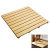 Wood Bath Mat Quick Dry Bathroom Wooden Sit Mat for Spa & Sauna, Non Slip Shower Board for Camping, Comfortable Footing Wood Drain Grate, Easy to Clean(30x32in(76.2x81.3cm)) view 1