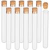 10 Pcs Cigar Tubes, 1.1Oz Test Glass Tubes with Corks, 0.795.91 Storage Transparent Containers for Bath Salt, Candies, Liquid, Nice Seal Vials for Scientific Experiments, Party Favors view 2