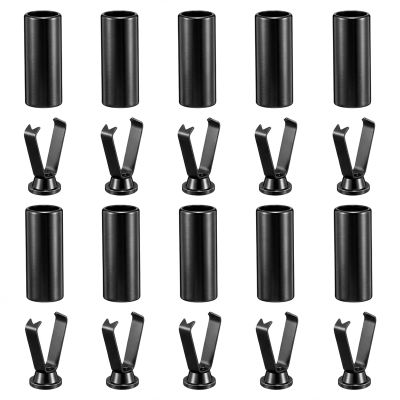Fampery 10-Pack Aglets for Shoelaces - Premium Alloy Aglet Shoe Lace End Tips - Hoodie String Ends Cylindrical Shoelace Tips Replacement for Shoes Clothes Sneakers DIY Repairing