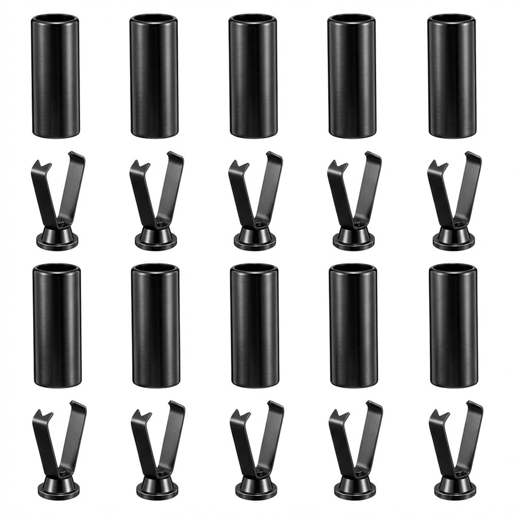 Fampery 10-Pack Aglets for Shoelaces - Premium Alloy Aglet Shoe Lace End Tips - Hoodie String Ends Cylindrical Shoelace Tips Replacement for Shoes Clothes Sneakers DIY Repairing