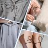 Fampery 10-Pack Aglets for Shoelaces - Premium Alloy Aglet Shoe Lace End Tips - Hoodie String Ends Cylindrical Shoelace Tips Replacement for Shoes Clothes Sneakers DIY Repairing view 3