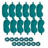 24Pcs Satin Eye Mask Silk Sleep Masks Silky Eyes Cover Blackout Blindfold Eyeshade Scrunchies Hair Ties Travel Wedding Gift view 1