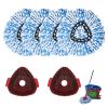 6PCS Spin Mop Replacement Heads,with Only Fit for RinseClean 2-Tank System,Machine Washable & Easy to Replace.Including 4 Spin mop Replacement Heads, 2 Brush Head view 1