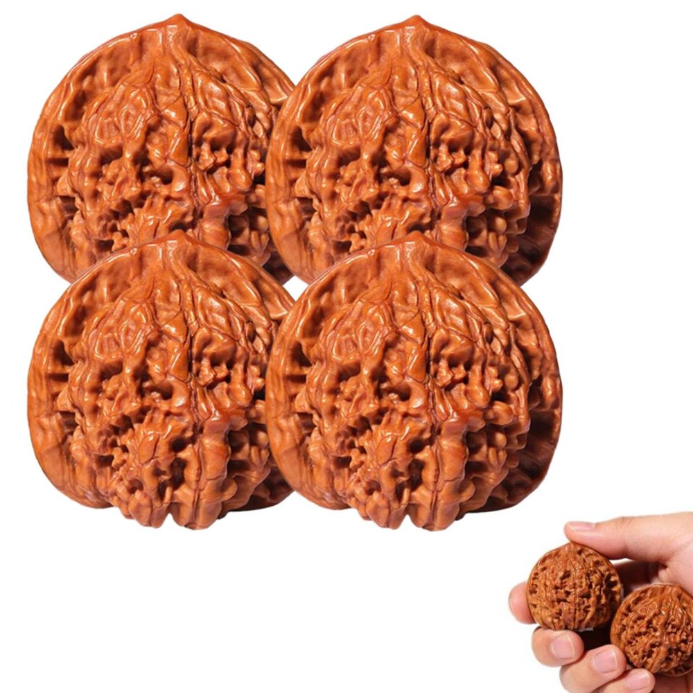 4PCS 2026 New Wenwan Walnuts, Chinese Walnuts Fidget, Grip Ball Palm Massage Chinese Walnut, Elderly Gift Massage Gadget
