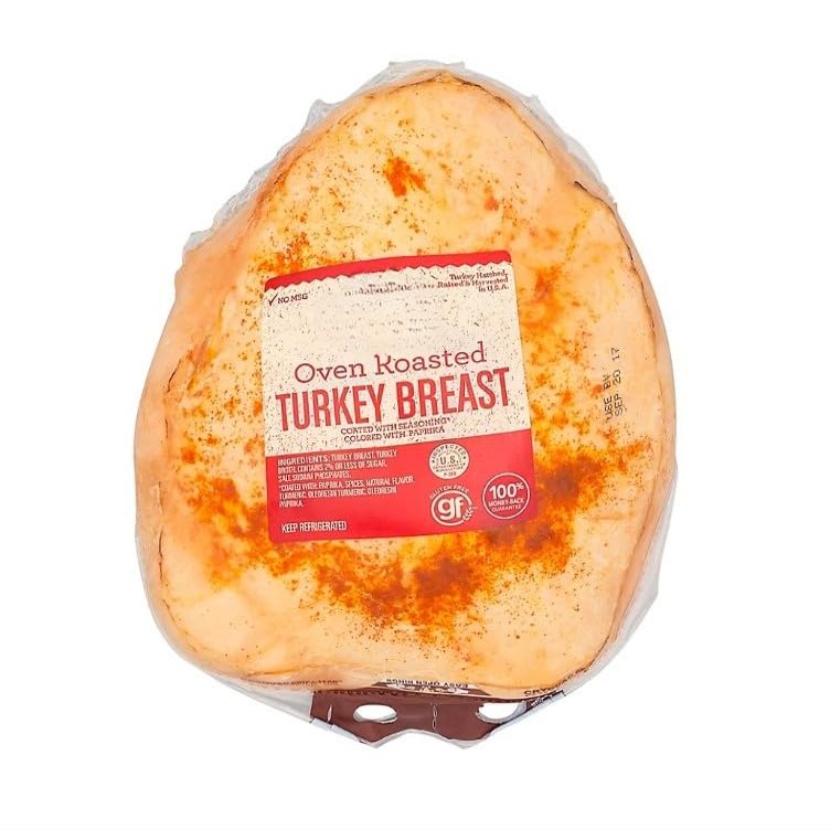Oven-Roasted Turkey Breast , Seasoned with paprika, turmeric, spices and natural flavors, Pre-Sliced Oven-Roasted Turkey Breast delivers a powerful punch of flavor. It comes pre-sliced, so you can enjoy it on sandwiches right away. [ 32 oz , 2 lb ]