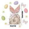 10 Pcs Easter Velvet Bunny Gift Bags with Drawstring, Easter Treat Bags Cute Rabbit Ear Candy Goodie Reusable Party Favors for Birthday Party Egg Hunt Stuffer Basket Holiday Decoration (A 5PCS) view 2
