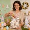 10 Pcs Easter Velvet Bunny Gift Bags with Drawstring, Easter Treat Bags Cute Rabbit Ear Candy Goodie Reusable Party Favors for Birthday Party Egg Hunt Stuffer Basket Holiday Decoration (A 5PCS) view 4