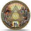 20 Year Family Strong Sobriety Coin Journey into Serenity NA Medallion Spiritual Token for Recovery & Clean Time Empowering NA AA Chips Gift for Men & Women view 1