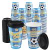 Sowinvent 16 oz Champion Cup A Salute To Argentina, 3-Time World Soccer Champion, 120 Sets Disposable Paper Party Cups with Lids, Restaurant Catering & Fan Event Decorations, VAMOS ARGENTINA 2026