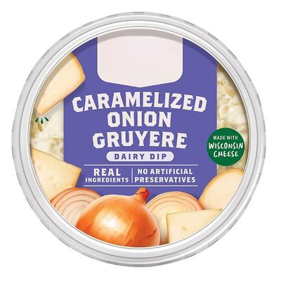 Caramelized Onion & Gruyere Cheese Dairy Spread , nutty Gruyere and Swiss cheeses with sweet, caramelized onions, creating a creamy, savory-sweet dip that's as decadent as it is delightful. Perfect for pairing with crisp veggies or rustic bread or us
