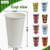 16 oz Disposable Soccer Party Paper Cups with Lids Italy (World Champion #2) 120 Sets, To-Go Cups for Cold Drink/Hot Beverage, 100% Compostable Water-Based Coating, Football Theme Party Supplies view 2