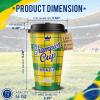 Sowinvent 16 oz Champion Cup A Salute To World Soccer Champions Brazil Italy Germany Argentina Uruguay France England Spain, 160 Sets Disposable Paper Party Cups with Lids for Fan Event Decorations view 2